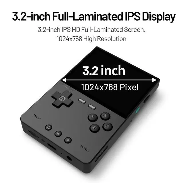 Alt view image 4 of 7 - Brick Handheld Game Console 3.2" IPS Screen, Classic Mini Retro Portable Video Game Player, Great Christmas Gift for Gamers & Game Boy Fans