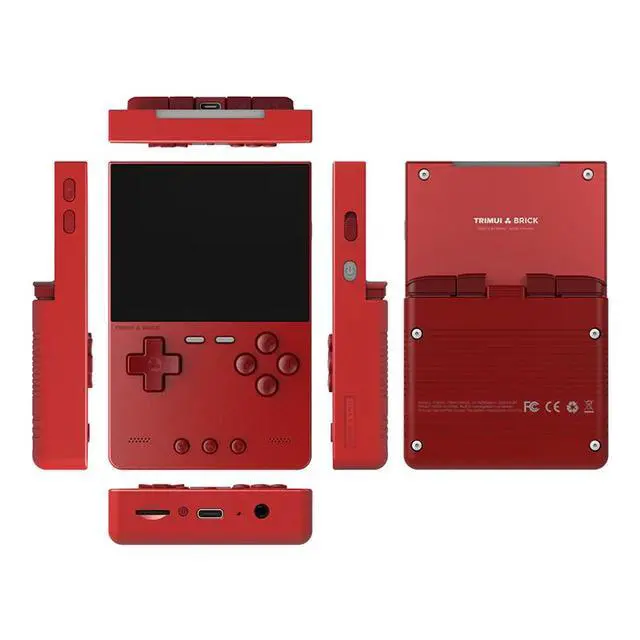 Alt view image 2 of 6 - Brick Handheld Game Console 3.2" IPS Screen, Classic Mini Retro Portable Video Game Player, Great Christmas Gift for Gamers & Game Boy Fans Red