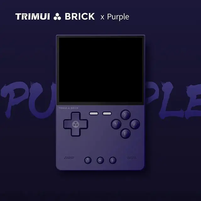 Alt view image 3 of 6 - Brick Handheld Game Console 3.2" IPS Screen, Classic Mini Retro Portable Video Game Player, Great Christmas Gift for Gamers & Game Boy Fans Purple