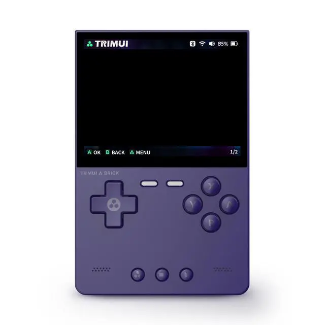 Alt view image 2 of 6 - Brick Handheld Game Console 3.2" IPS Screen, Classic Mini Retro Portable Video Game Player, Great Christmas Gift for Gamers & Game Boy Fans Purple