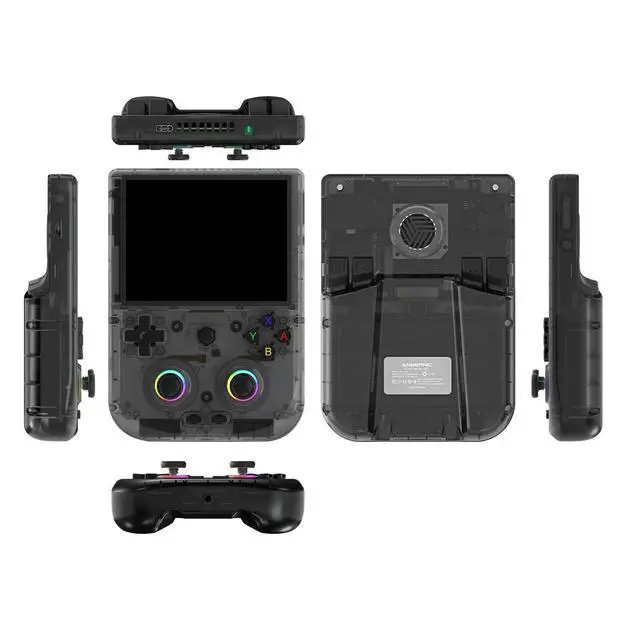 Alt view image 2 of 7 - RG 406V 64-Bit Handheld Game Console Unisoc T820, 4" IPS Screen, 3D Hall Joystick, RGB Lighting, 8GB+128GB, Android 13