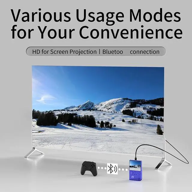 Alt view image 4 of 6 - Portable Mini Anbernic RG40XX V Video Game Console 4" IPS Screen, RGB Lights, Retro Handheld Player, Compatible with Miyoo Mini & RG35XX