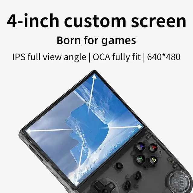 Alt view image 3 of 6 - Portable Mini Anbernic RG40XX V Video Game Console 4" IPS Screen, RGB Lights, Retro Handheld Player, Compatible with Miyoo Mini & RG35XX black