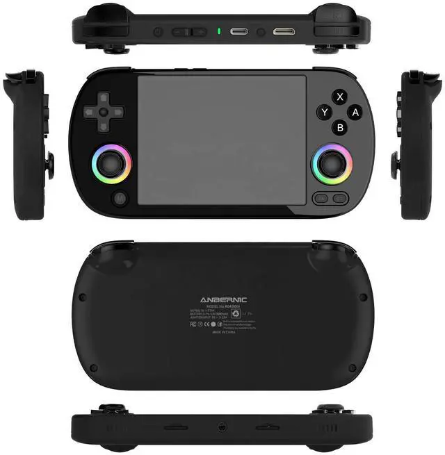 Main image of RG40XX H Handheld Game Console with RGB Lights HD TV Output, Linux Open System, 15000+ Classic Games Built-in Black