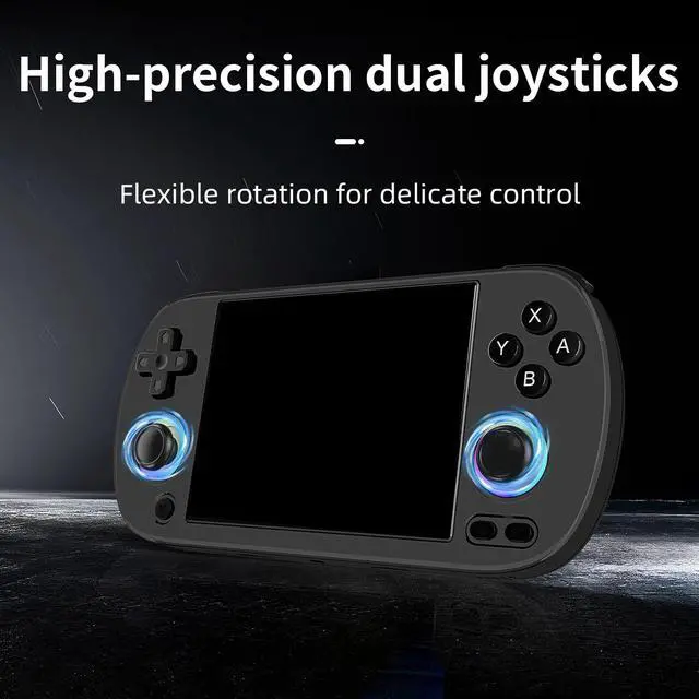 Alt view image 5 of 7 - RG40XX H Handheld Game Console with RGB Lights HD TV Output, Linux Open System, 15000+ Classic Games Built-in Black