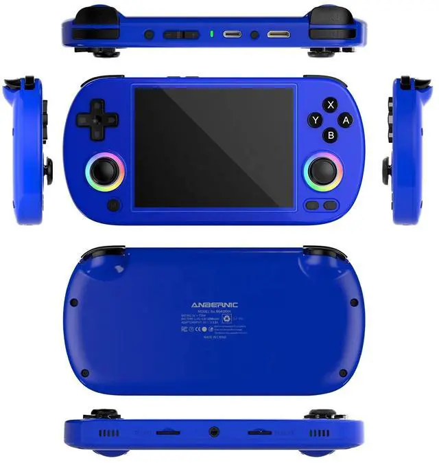 Main image of RG40XX H Handheld Game Console with RGB Lights HD TV Output, Linux Open System, 15000+ Classic Games Built-in Blue