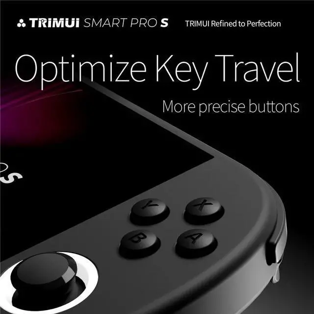 Alt view image 4 of 7 - Portable Smart Pro S Handheld Game Console 4.96" IPS Screen, 5000mAh Battery, Dual Speakers, Linux OS, Multi-Emulator Support for PSP/PS1/N64/DC Games - black