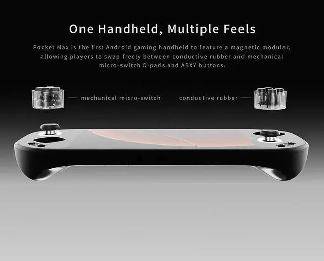 Alt view image 7 of 7 - Large Handheld Gaming Device Mangmi Pocket Max 7" 144Hz AMOLED Display, WiFi 6 & BT 5.1, Android 13, Snapdragon 865, Multi-Function Game Console