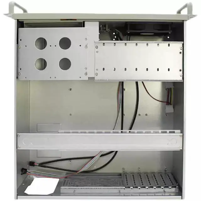 Alt view image 4 of 5 - 4U Standard Industrial Rackmount Chassis 450mm Deep 7-Slot Server Case for DVR HDD Storage & Surveillance Systems - white