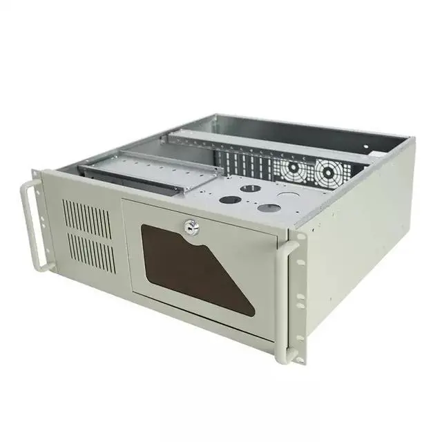 Alt view image 5 of 5 - 4U Standard Industrial Rackmount Chassis 450mm Deep 7-Slot Server Case for DVR HDD Storage & Surveillance Systems - white