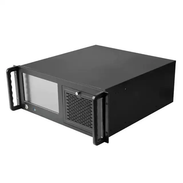 Alt view image 4 of 5 - 4U Integrated Industrial Workstation Chassis 8.9" Touchscreen LCD, 7-Slot Rackmount Server Case, Aluminum Front Panel, for Industrial Control & Monitoring
