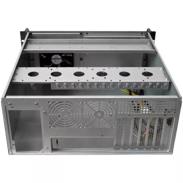 Alt view image 5 of 5 - 4U Integrated Industrial Workstation Chassis 8.9" Touchscreen LCD, 7-Slot Rackmount Server Case, Aluminum Front Panel, for Industrial Control & Monitoring