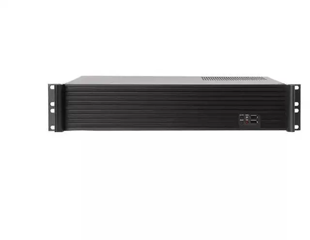 Main image of 2U Short 350mm Depth Rackmount Server Chassis with Aluminum Front Panel Industrial Computer Case, Dustproof, DIY-Friendly Case