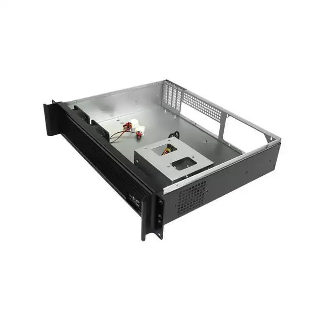 Alt view image 3 of 4 - 2U Short 350mm Depth Rackmount Server Chassis with Aluminum Front Panel Industrial Computer Case, Dustproof, DIY-Friendly Case