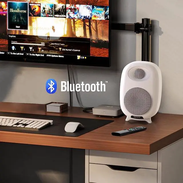 Alt view image 5 of 6 - High-Fidelity 3" Active Bookshelf Speakers 2-Way Stereo HiFi Sound, Audiophile-Grade Audio for Home/Desktop Premium Listening