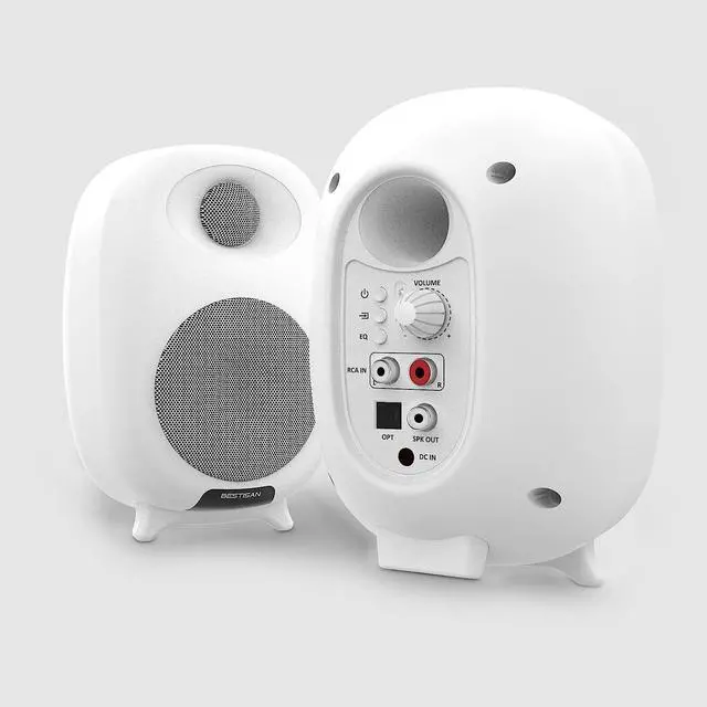 Alt view image 2 of 6 - High-Fidelity 3" Active Bookshelf Speakers 2-Way Stereo HiFi Sound, Audiophile-Grade Audio for Home/Desktop Premium Listening