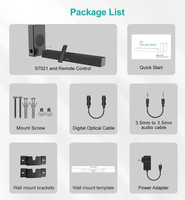 Alt view image 7 of 7 - Bedside Soundbar & TV Speaker 120W High-Power Wireless Home Theater Audio, Bluetooth Sound Bar for Bedroom/Living Room, Cinematic Sound - black