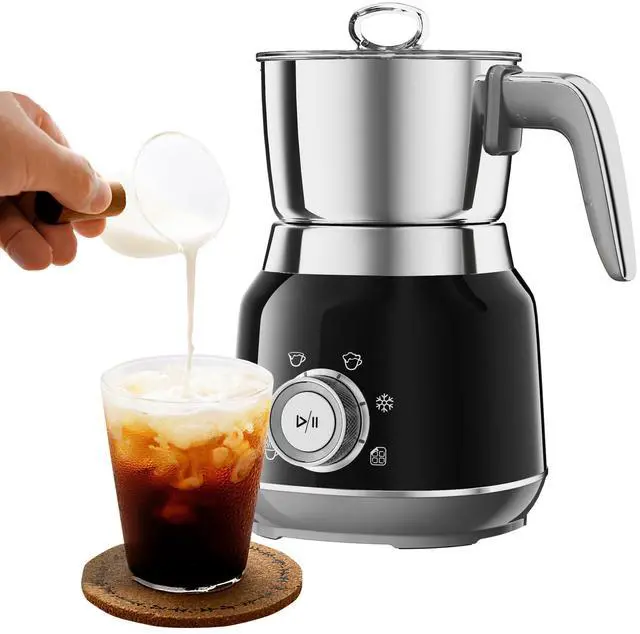 Main image of 1000ml Fully Automatic Hot & Cold Milk Frother Smart Temperature Control, One-Key Operation for Dense Foam, Perfect for Lattes, Cappuccinos & Hot Chocolates - black
