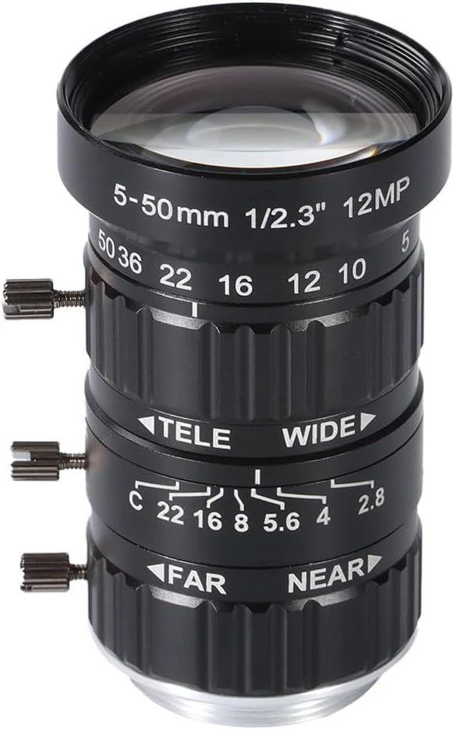 Main image of 5-50mm FA Manual Zoom Lens 12MP C-Mount, Low Distortion, for Industrial Vision / Machine Vision Cameras