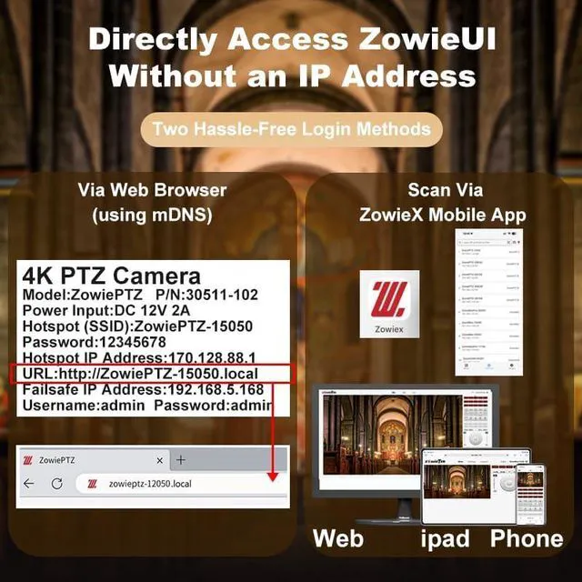 Alt view image 7 of 7 - 4K UHD PTZ Live Streaming Camera Optical Zoom, Smart PTZ, Auto-Tracking, for Video Conferencing & Broadcasting