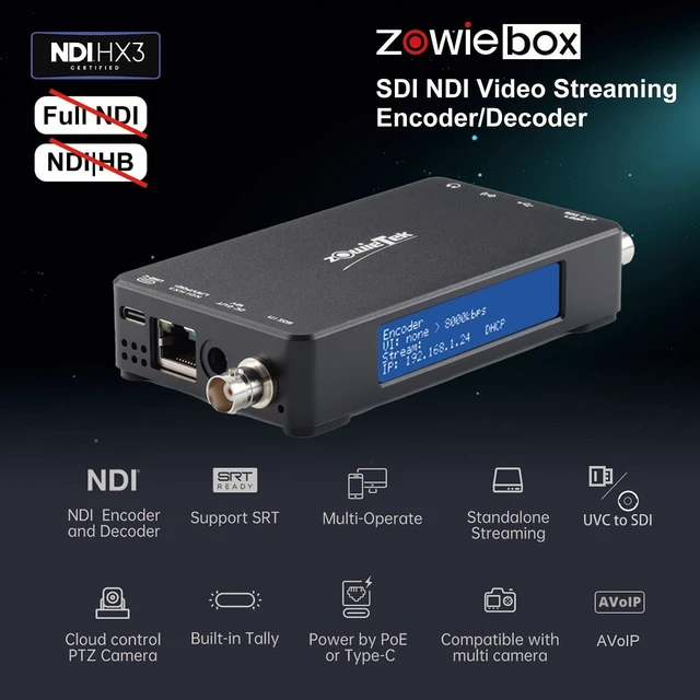 Alt view image 5 of 7 - 4K HDMI NDI +3G SDI NDI , SRT RTMP RTMPS RTSP, UVC to HDMI/SDI, Pass-Through & Loopout, H.265/H.264 Live Streaming to YouTube with PoE