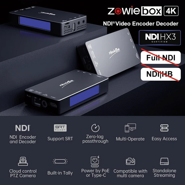 Alt view image 3 of 7 - 4K HDMI NDI +3G SDI NDI , SRT RTMP RTMPS RTSP, UVC to HDMI/SDI, Pass-Through & Loopout, H.265/H.264 Live Streaming to YouTube with PoE