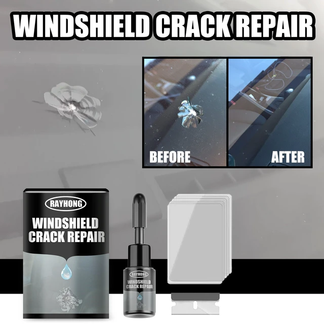 Main image of Windshield Crack Repair Kit 20ml Glass Repair Liquid, Curing Film & Blade Windshield Crack Repair Adhesive Car Glass Repair Liquid, Fills & Seals Cracks for Safe Driving