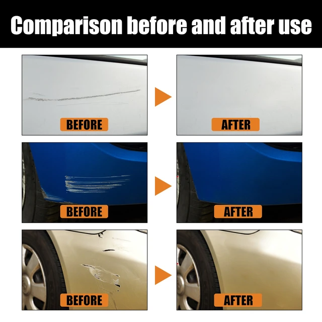 Alt view image 4 of 7 - Car Scratch Repair Polish 120ml Compound + Cloth + Sponge, Removes Scratches & Swirl Marks, Restores Car Paint Shine