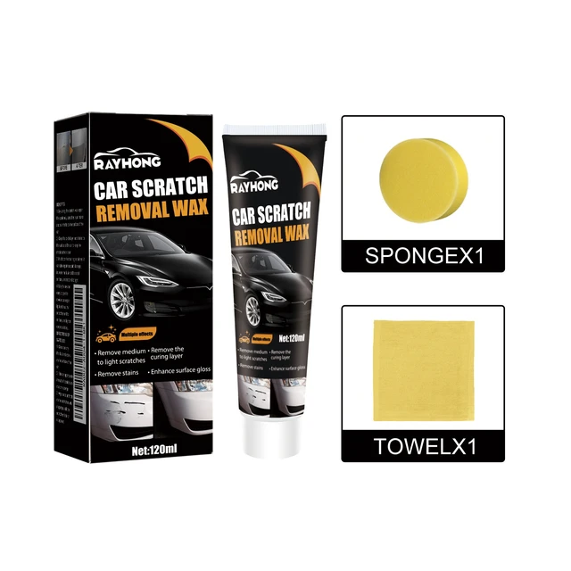 Alt view image 2 of 7 - Car Scratch Repair Polish 120ml Compound + Cloth + Sponge, Removes Scratches & Swirl Marks, Restores Car Paint Shine