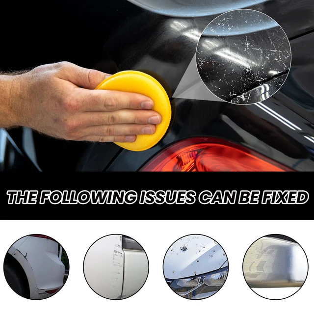 Alt view image 3 of 7 - Car Scratch Repair Polish 120ml Compound + Cloth + Sponge, Removes Scratches & Swirl Marks, Restores Car Paint Shine