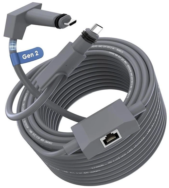 Main image of Starlink Gen 2 Cable with Ethernet Adapter 2-in-1 Power + Gigabit Ethernet Extension Cord, 26AWG Pure Copper, Waterproof, Plug-and-Play - 1m