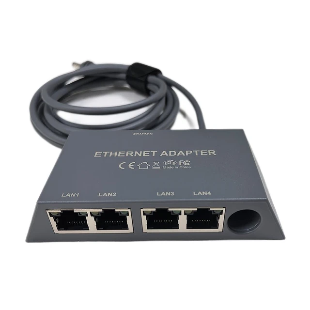 Alt view image 3 of 7 - 4-in-1 Gen3 Ethernet Adapter for Starlink Gen3/Mini, 1-to-4 Gigabit RJ45 Ports, Plug-and-Play, Connect 4 Devices Simultaneously