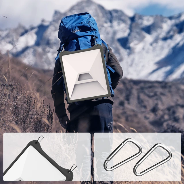 Alt view image 3 of 7 - Silicone Protective Case for Starlink Mini Outdoor Camping, Black, Shockproof & Scratch-Resistant, with Hook Included -