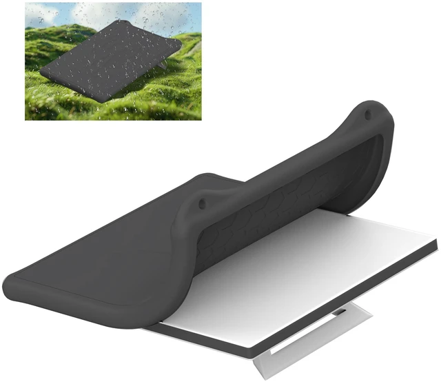Main image of Silicone Protective Case for Starlink Mini Outdoor Camping, Black, Shockproof & Scratch-Resistant, with Hook Included -