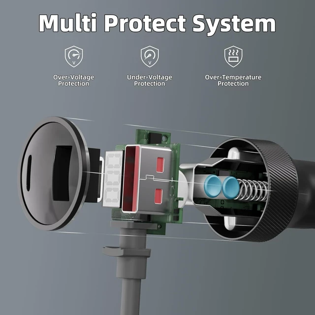 Alt view image 7 of 7 - Mini Device Digital Display 3-in-1 Car Cigarette Lighter Power Cable DC Output, 3M, for Car/RV/Boat Power Supply