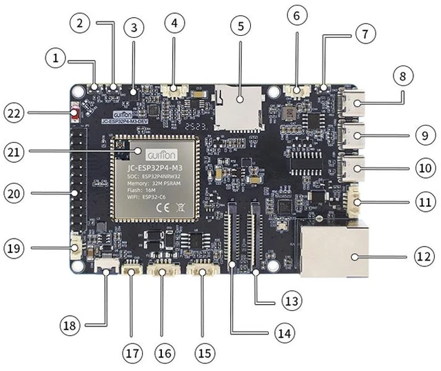 Alt view image 5 of 6 - ESP32-P4 Development Board Dual-Core RISC-V + ESP32-C6 Co-Processor, Camera/Ethernet/DSI Display Support