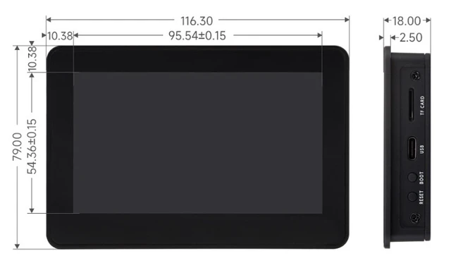 Alt view image 7 of 7 - ESP32-S3 4.3" Capacitive Touch Display Development Board with Case, 16MB Flash, LVGL Support, Rich IO Expansion