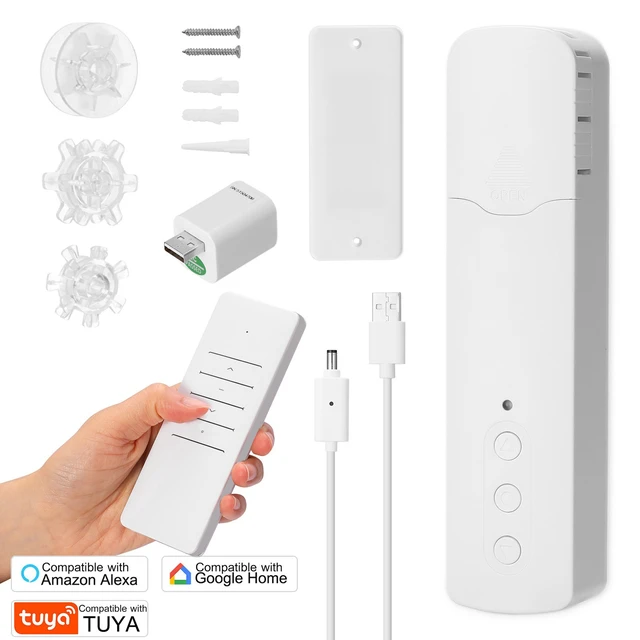 Alt view image 2 of 7 - Electric Bead Chain Roller Blind Motor Indoor Tuya Smart, WiFi Wireless Smart Electric Curtain, No Battery Included, US Plug