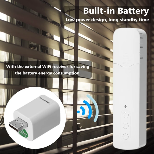 Alt view image 5 of 7 - Electric Bead Chain Roller Blind Motor Indoor Tuya Smart, WiFi Wireless Smart Electric Curtain, No Battery Included, US Plug