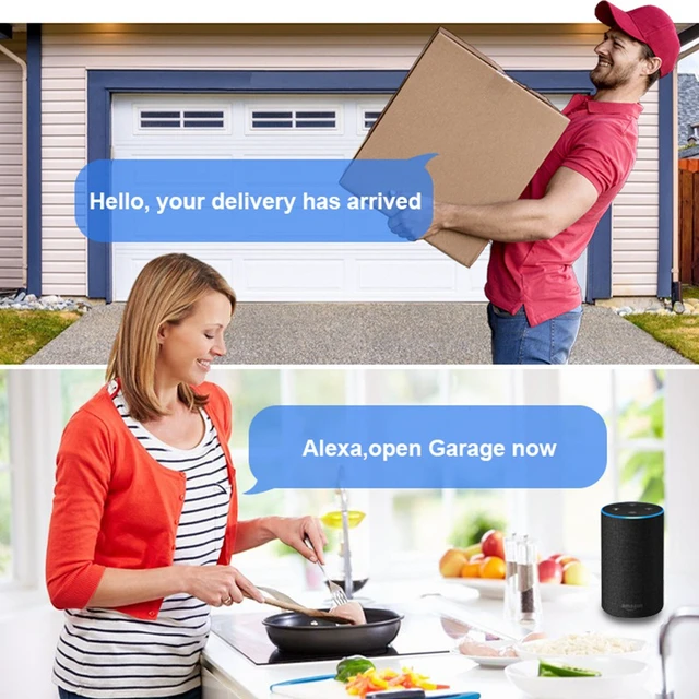Alt view image 2 of 6 - WiFi Garage Monitor Night Vision Smart Garage Door Camera, HD Mini Wireless Alarm