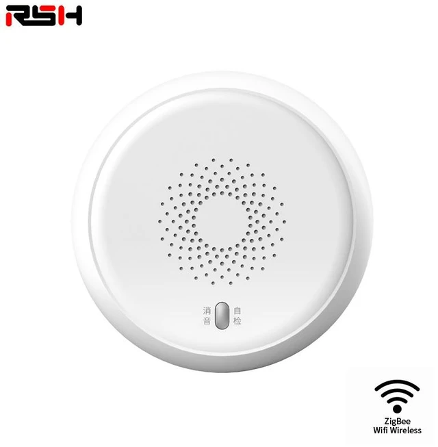 Main image of Smart Home ZigBee Alarm Smoke Detector, Multi-Scenario Smoke Sensing, Tuya Smart Alarm