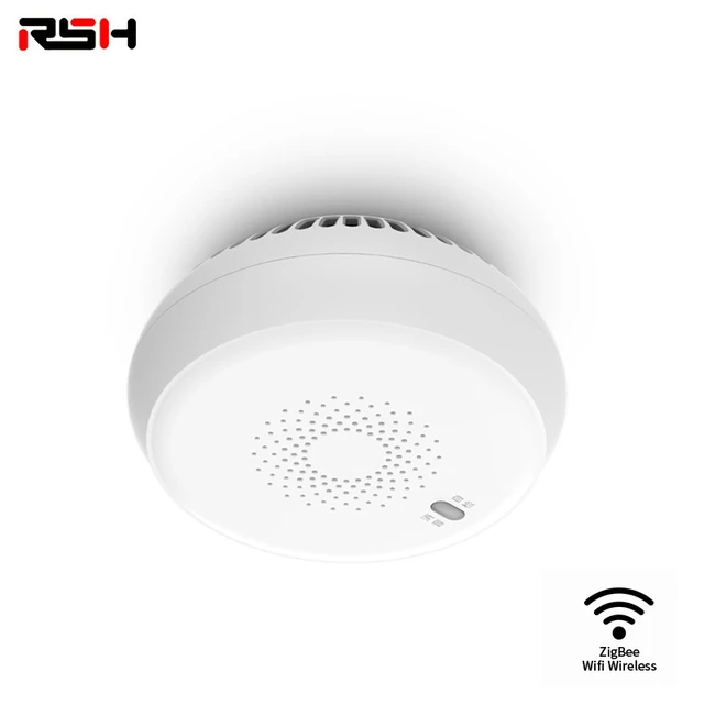 Alt view image 3 of 6 - Smart Home ZigBee Alarm Smoke Detector, Multi-Scenario Smoke Sensing, Tuya Smart Alarm