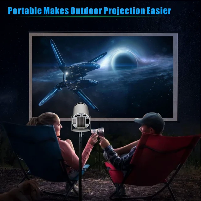 Alt view image 3 of 7 - Portable HY300PRO Mini Projector Android 11, H713 Chip, 4K Support, 1080P HD, Auto Keystone, Home Wall Projection