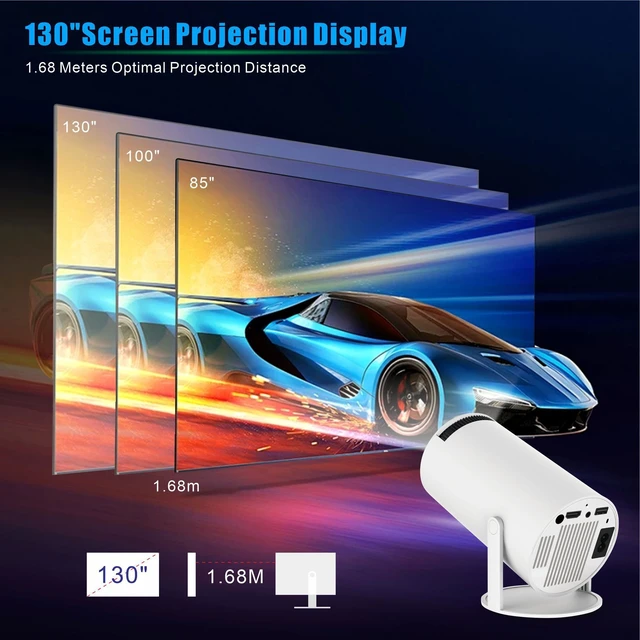 Alt view image 6 of 7 - Portable HY300PRO Mini Projector Android 11, H713 Chip, 4K Support, 1080P HD, Auto Keystone, Home Wall Projection