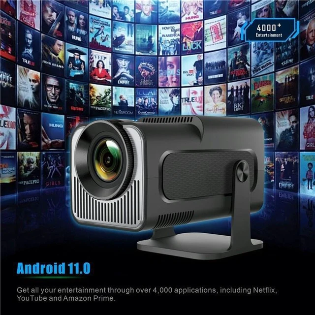 Alt view image 2 of 7 - HY320 MINI 4K HD Android Smart Projector Portable Home Theater Short-Throw Projector, Android Version, Black