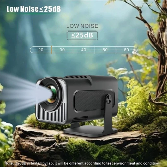Alt view image 3 of 7 - HY320 MINI 4K HD Android Smart Projector Portable Home Theater Short-Throw Projector, Android Version, Black