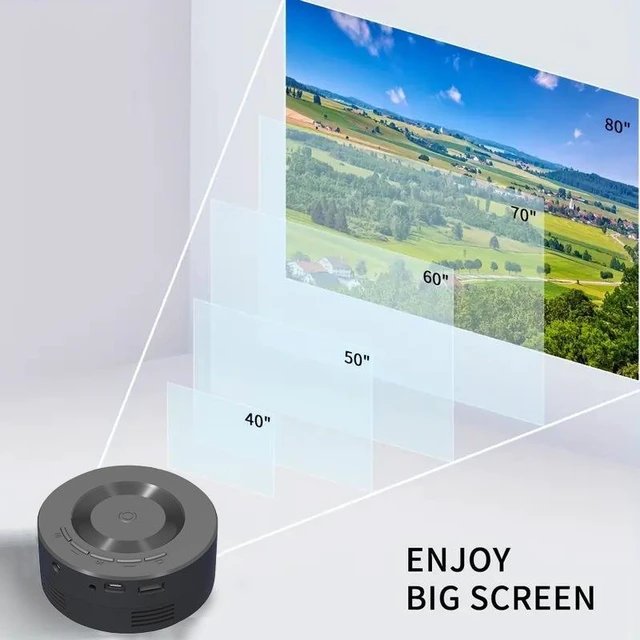 Alt view image 2 of 7 - Mini YT200 Home Projector Micro Portable Mini Small Children's Phone Projector, Compact Home Projector - black