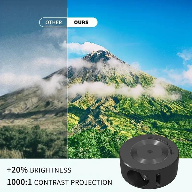 Alt view image 4 of 7 - Mini YT200 Home Projector Micro Portable Mini Small Children's Phone Projector, Compact Home Projector - black