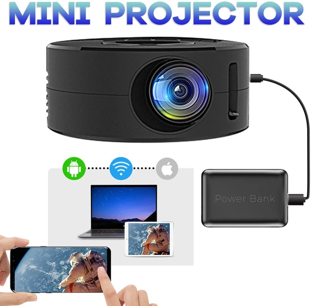 Alt view image 6 of 7 - Mini YT200 Home Projector Micro Portable Mini Small Children's Phone Projector, Compact Home Projector - black