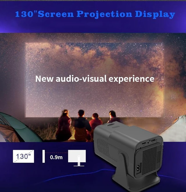 Alt view image 4 of 7 - HY320 Portable 4K Projector Smart Portable HD Home Theater Projector
